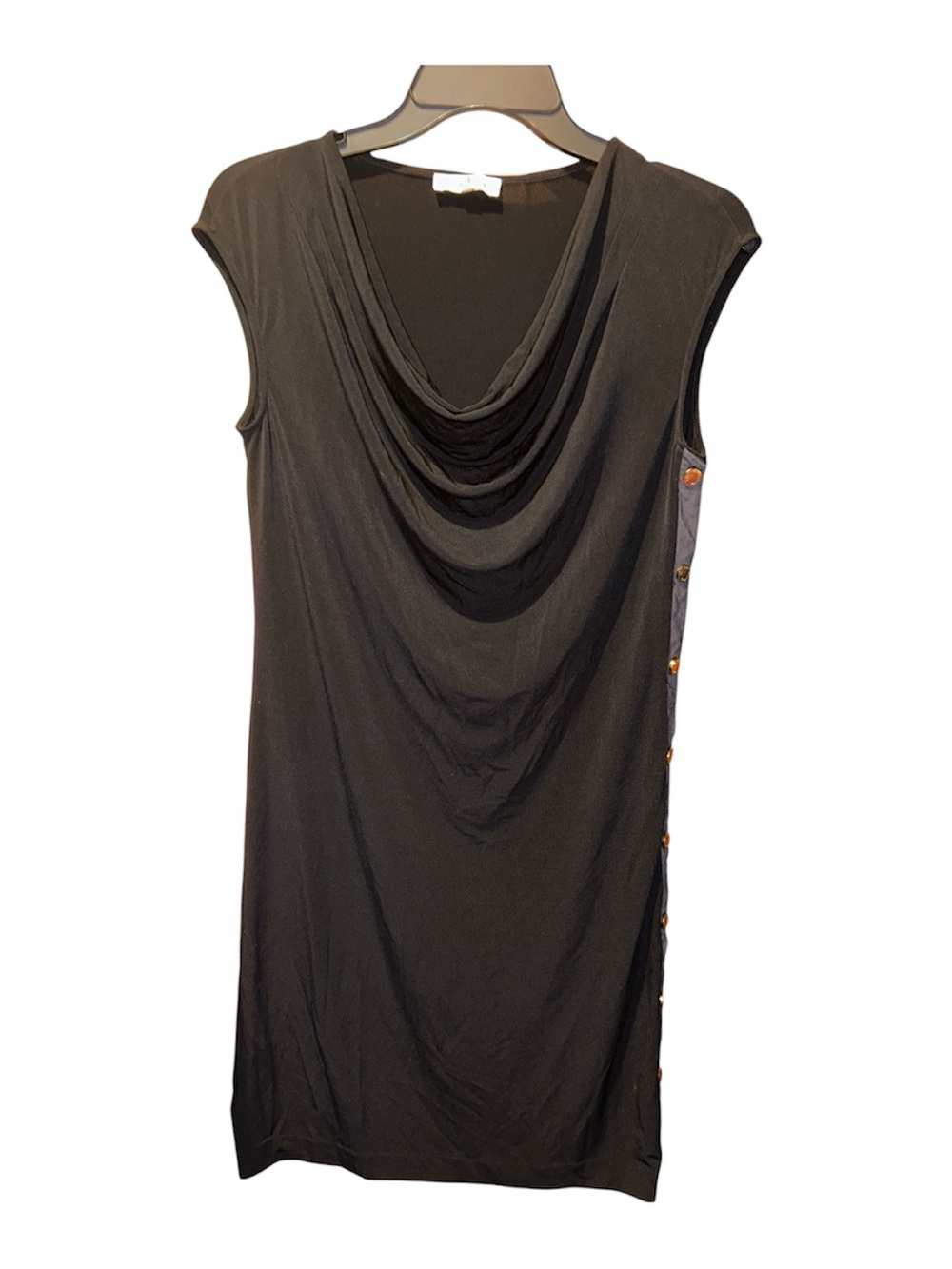 Calvin Klein Black Cowl Neck Sleeveless Tunic